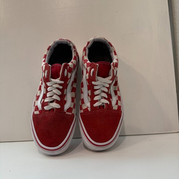 Vans Women size 7.5 Red Checkered Cush - Old Skool Lace Ups - Picture 6 of 6